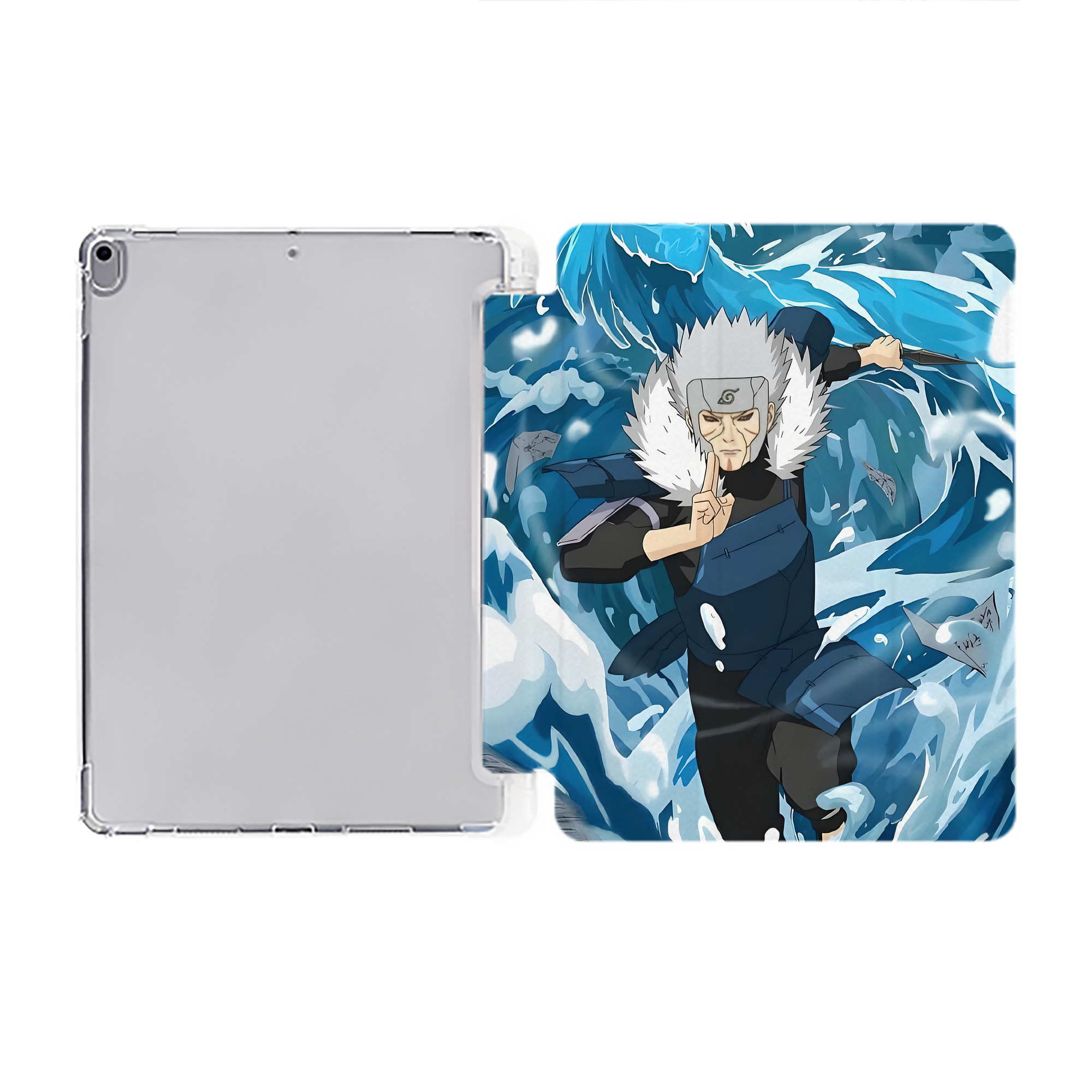 （画像用） NARUTO -ナルト- NARUTO -ナルト- 疾風伝 IPad ケース ペン収納付き 三つ折りスタンド PUレザー×シリコン 対応機種9.5/10.5/10.9インチ